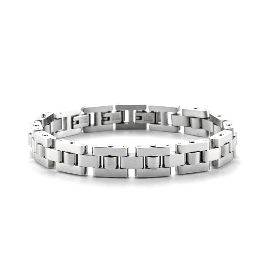 Paciotti Bracciale Uomo Maglia Semirigida | Acciaio | Regolabile 18-21 cm