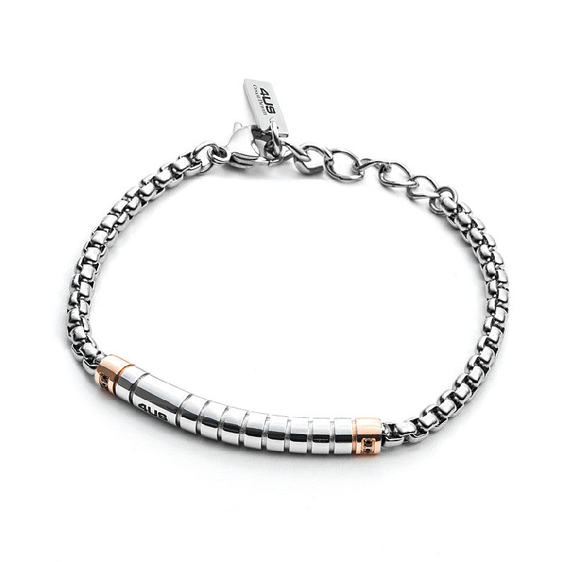 Paciotti Bracciale Uomo Gold Viper | Acciaio | Zirconi Neri