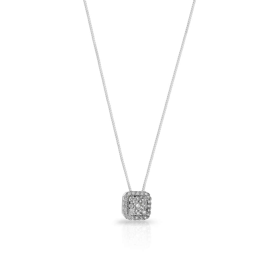 Comete Collana Donna Diamanti 25,5 pt | Oro Bianco 750‰ | Collezione Fenice