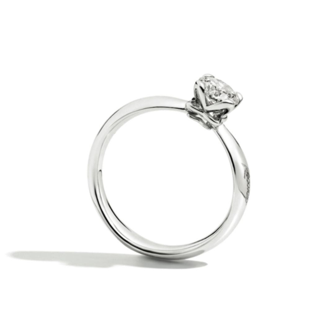 Recarlo Anello Solitario con Diamante 0,30 CT | Oro Bianco 18 kt | Purezza SI