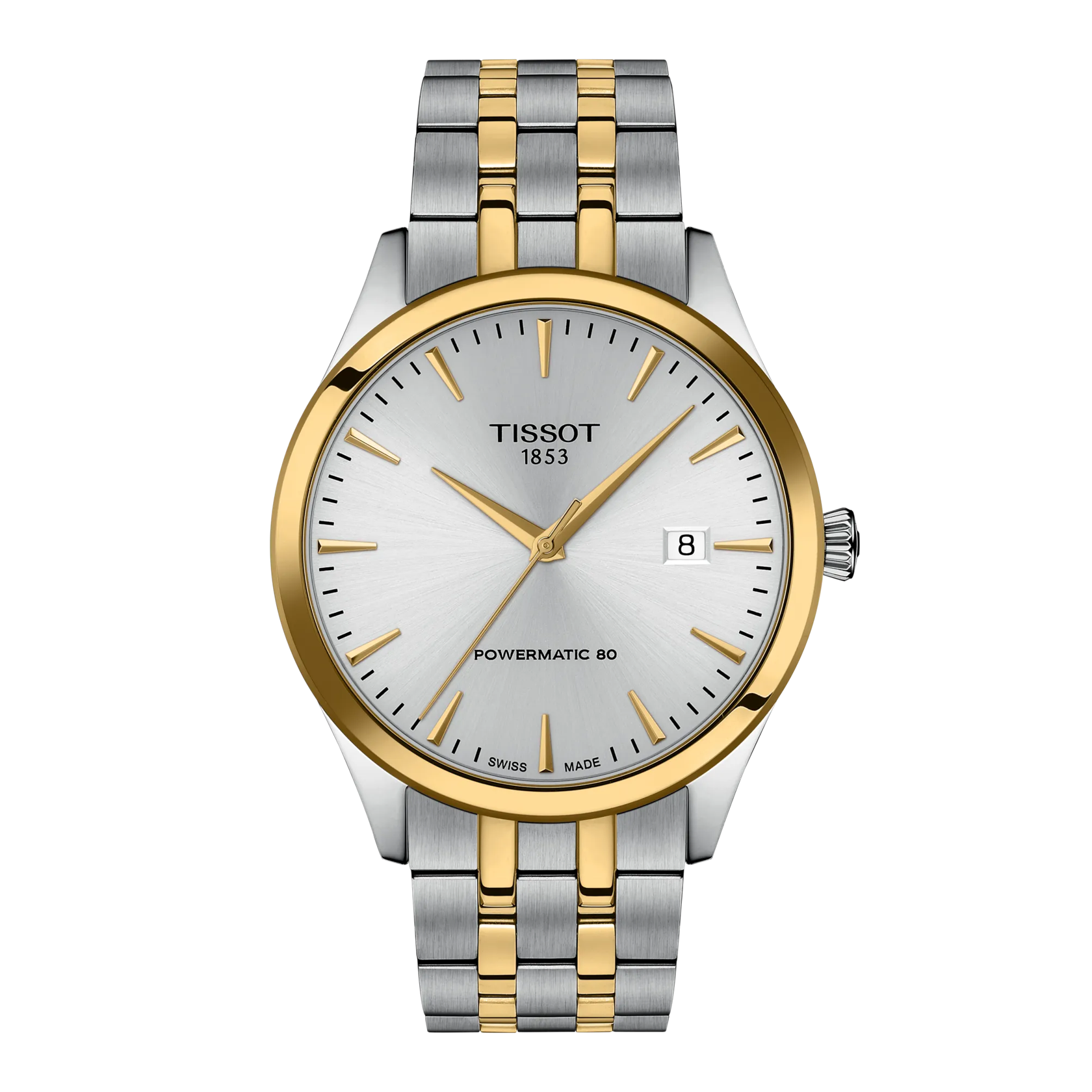 Tissot | Orologio Uomo | Powermatic 80 | Acciaio PVD oro | 40mm Argento
