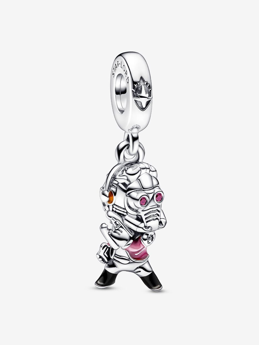 Pandora | Charm pendente | Star-Lord Marvel | Argento 925 | Smalto a mano