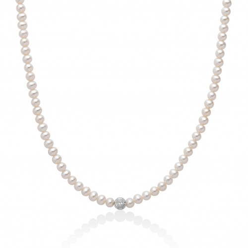 Collana Miluna di Perle con Elemento Sferico