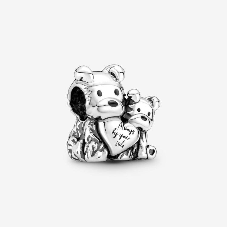 Pandora | Charm | Cuccioli 'Sempre al tuo fianco' | Argento 925 | Smalto nero