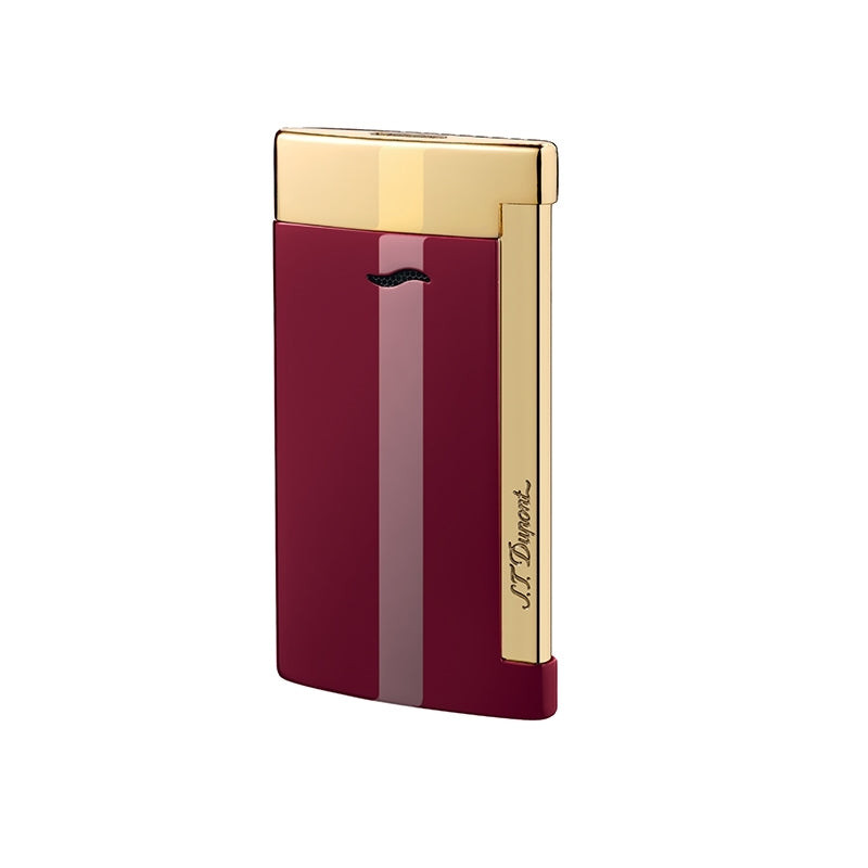 S.T.Dupont Accendino Slim 7 Rosso Dorato | Cromo e Lacca | Fiamma Antivento