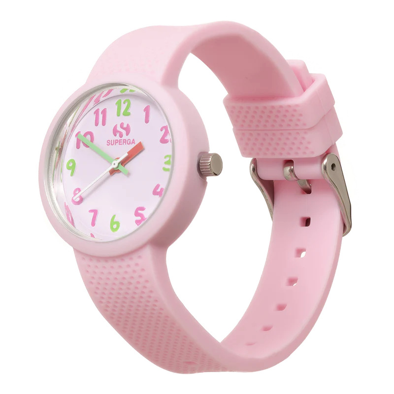 Superga | Orologio Bambina | Rosa 34 mm | Silicone | Numeri Colorati
