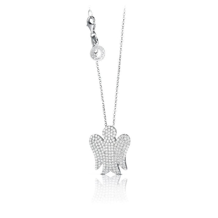 Roberto Giannotti Collana Donna Angelo con Zirconi | Argento 925 | 40-45 cm
