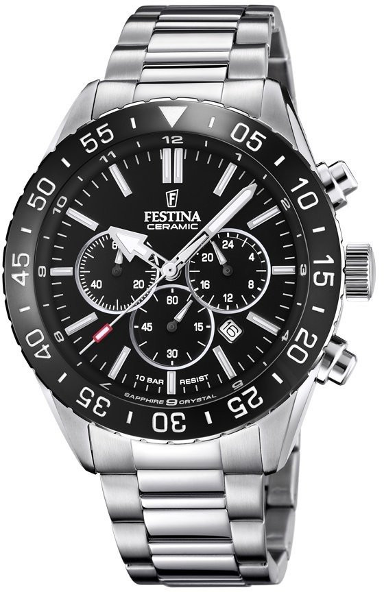 Festina Ceramic Chronograph Nero Acciaio