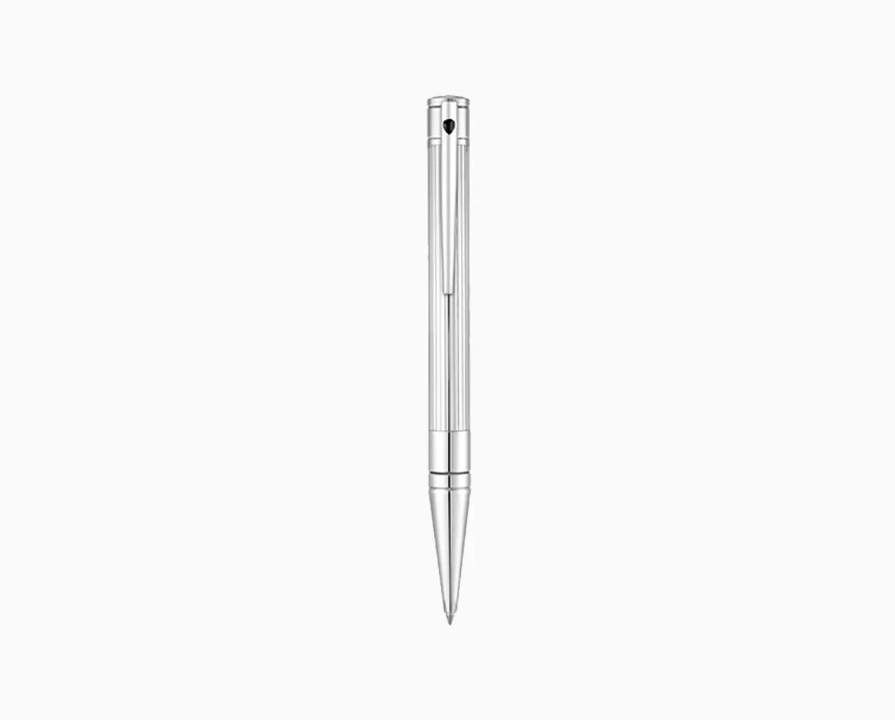 S.T.Dupont Penna a Sfera D-Initial | Cromo Argentato | Tratto Fluido