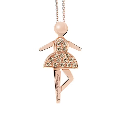 Salvini Collana Ballerina in oro rosa 18 kt e diamanti