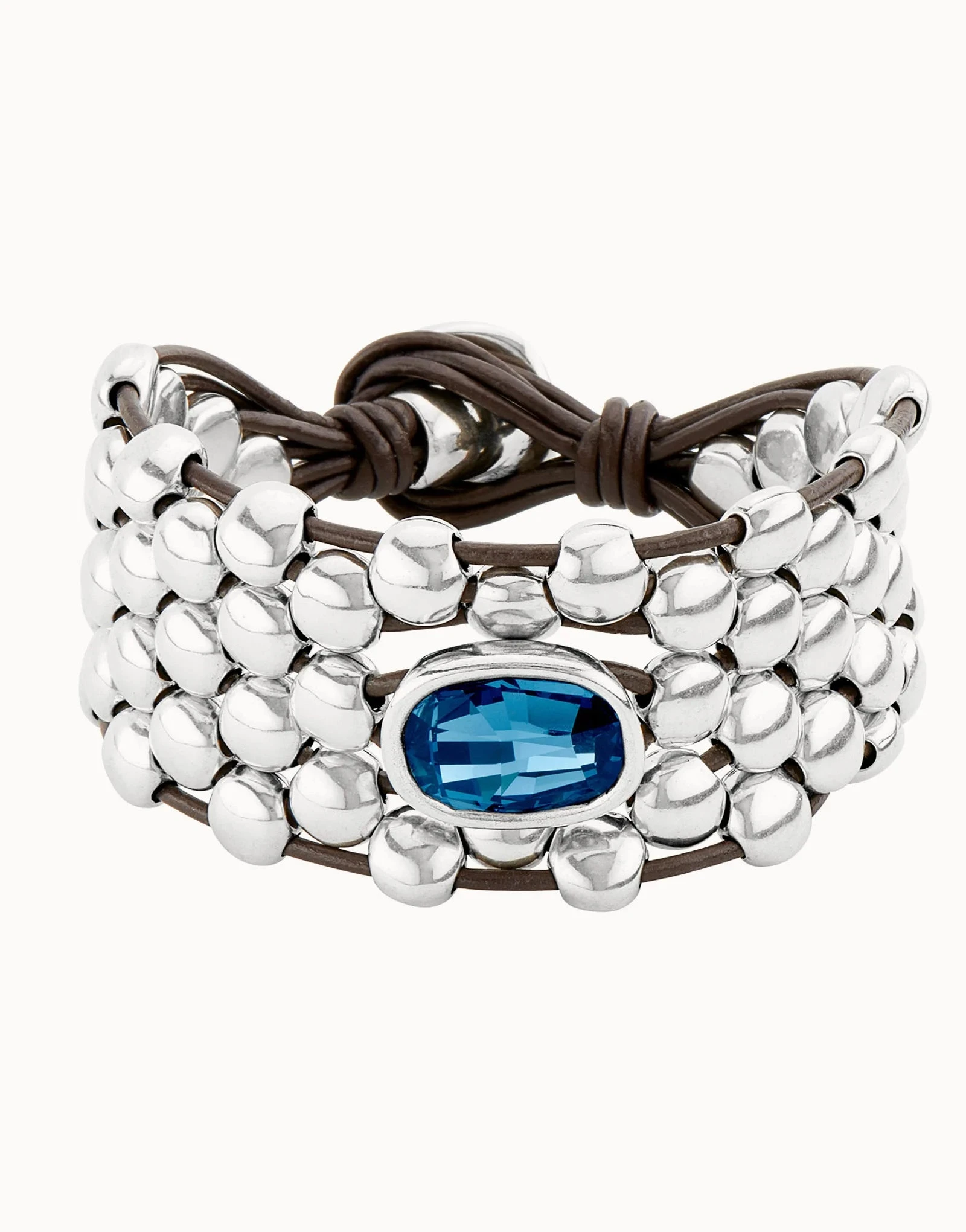 Unode50 Bracciale Donna Blue Vibes Pelle Metallo