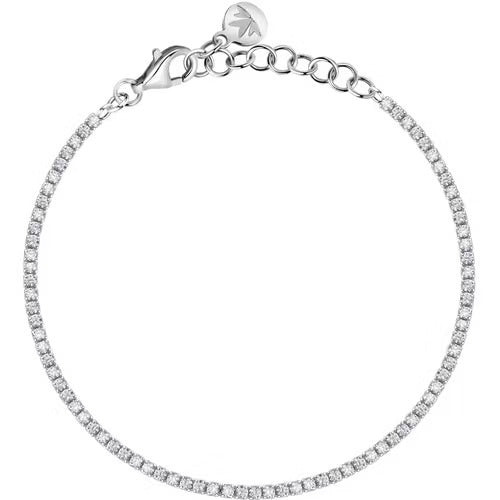 Morellato Bracciale Tennis Bianco Tesori | Argento 925‰ | Zirconi Bianchi
