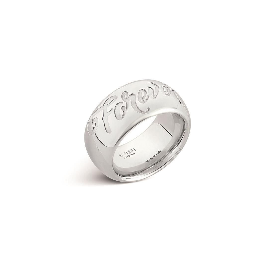 Alfieri & St John Anello Donna Fascia Forever | Argento 925 | Design Raffinato