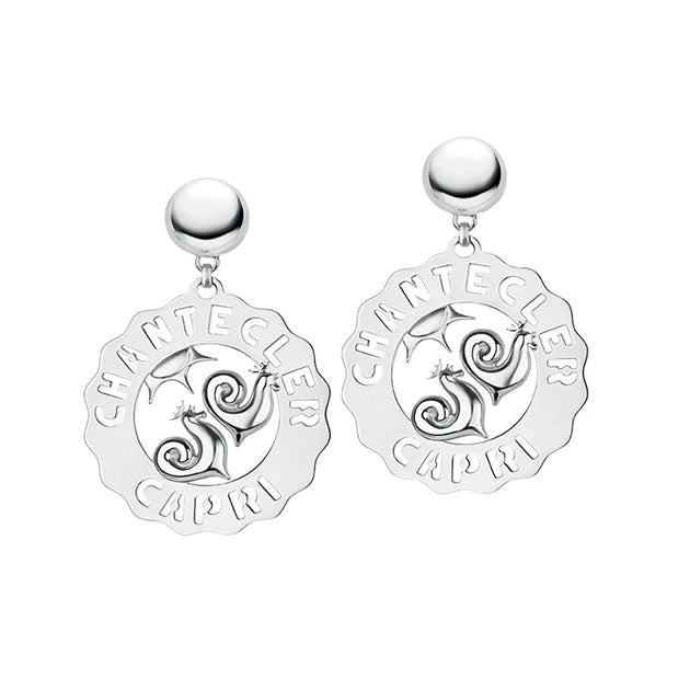 Chantecler Orecchini Donna Galli e Sole Grandi | Argento 925 | Collezione Logo