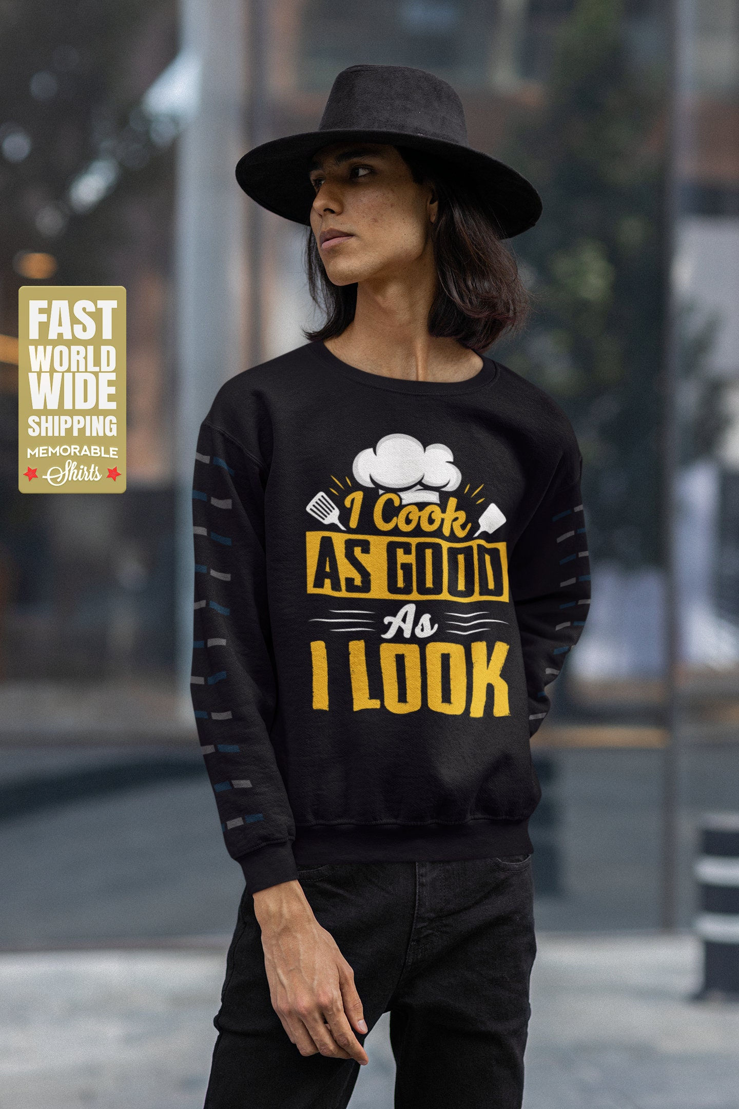 I Cook As Good As I Look - Food Cooking Sweatshirt, Food Lover Shirt, Cool C...