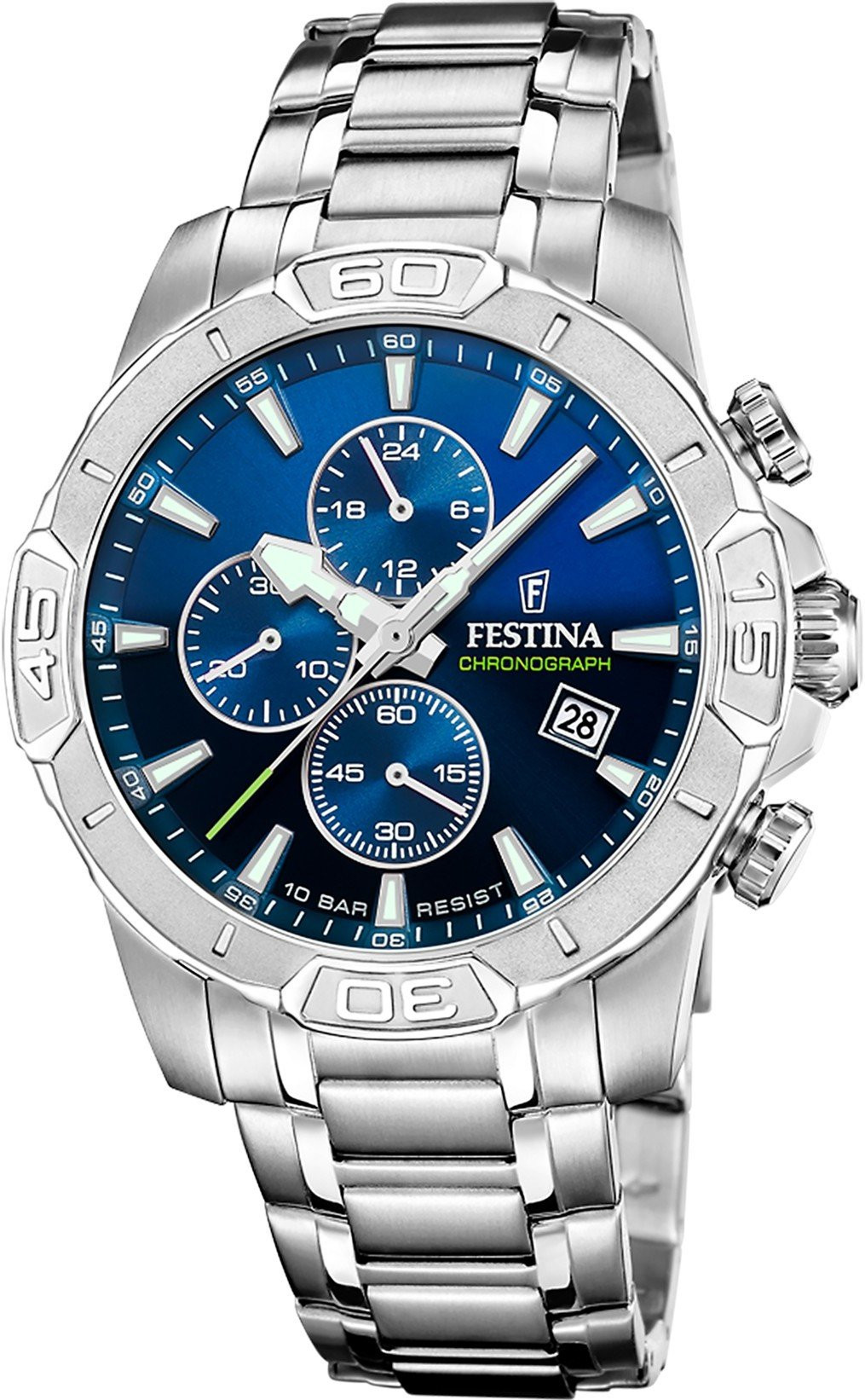 Festina Timeless Chronograph Orologio Uomo Blu Acciaio