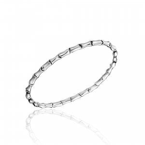 Chimento Bracciale Donna Elastico Leggero | Oro Bianco 18kt | Bamboo Spring