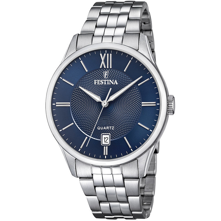 Festina | Orologio Uomo | Quadrante Blu 43 mm | Acciaio | Datario ore 6