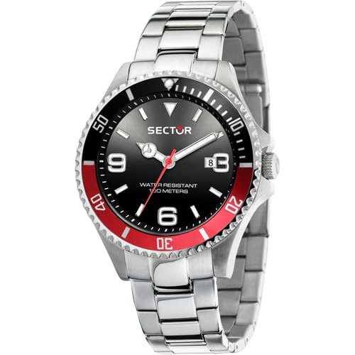 Sector Orologio Uomo Impermeabile 10 ATM | Acciaio Inossidabile | Quadrante Nero