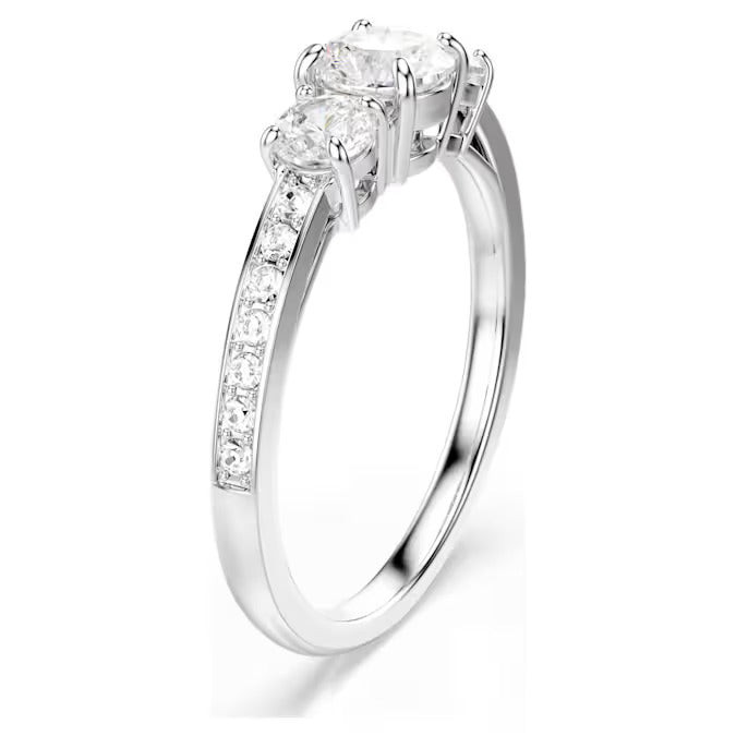 Swarovski Anello Donna Trilogy Stilla Attract | Rodio & Zirconia | Cristalli
