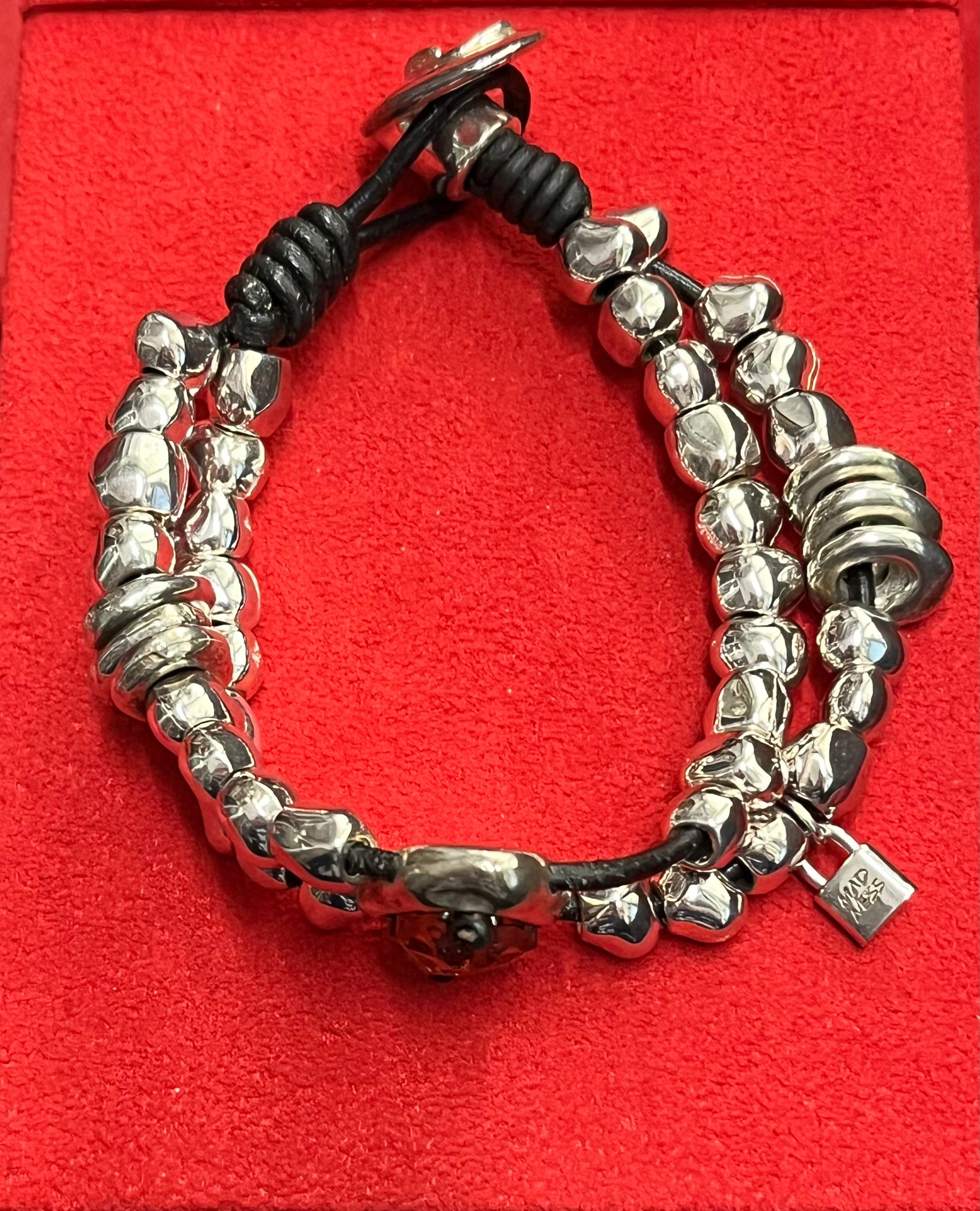 Madness Bracciale Donna Doppio Filo Zircone | Argento 925 | Lucchettino Logo