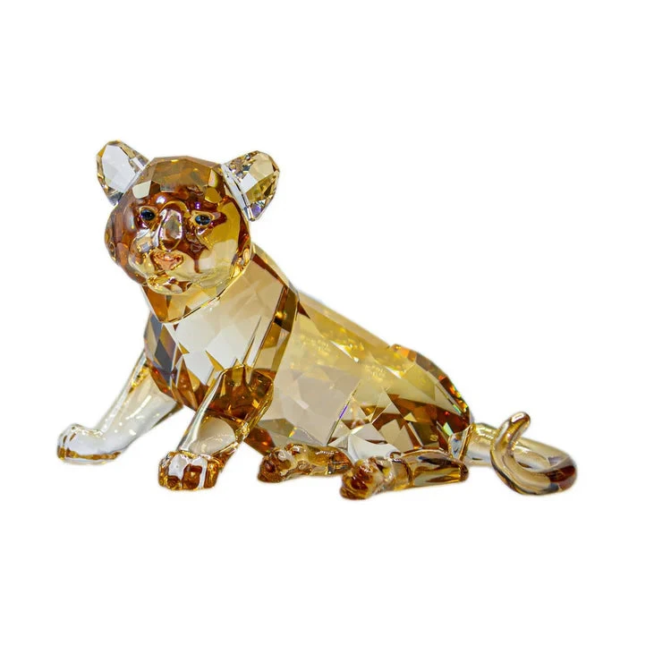 Swarovski Tigrotto Seduto in Cristallo Golden Shine
