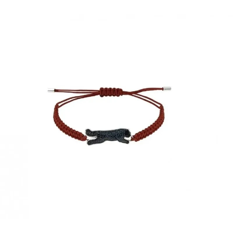 Swarovski Bracciale Donna Pendente Puma in Cristallo | Cordino Cerato | Astuccio
