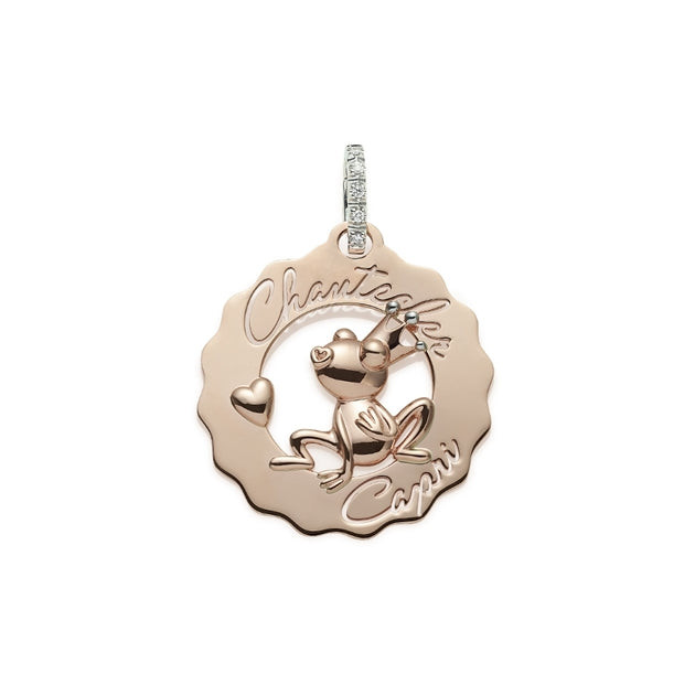 Chantecler Ciondolo Donna Logo Principessa Ranocchia | Oro Rosa 9 kt | Capri