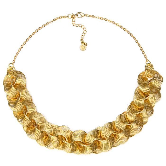 VESTOPAZZO Collana Donna Multi Cerchi | Ottone Riciclato | Artigianale