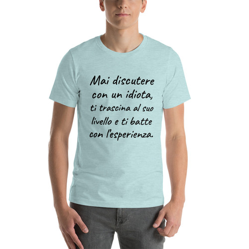 Maglietta Uomo Divertente 'Vorrei Poter Parlare Idiota' – 100% Cotone, Taglie S-5XL