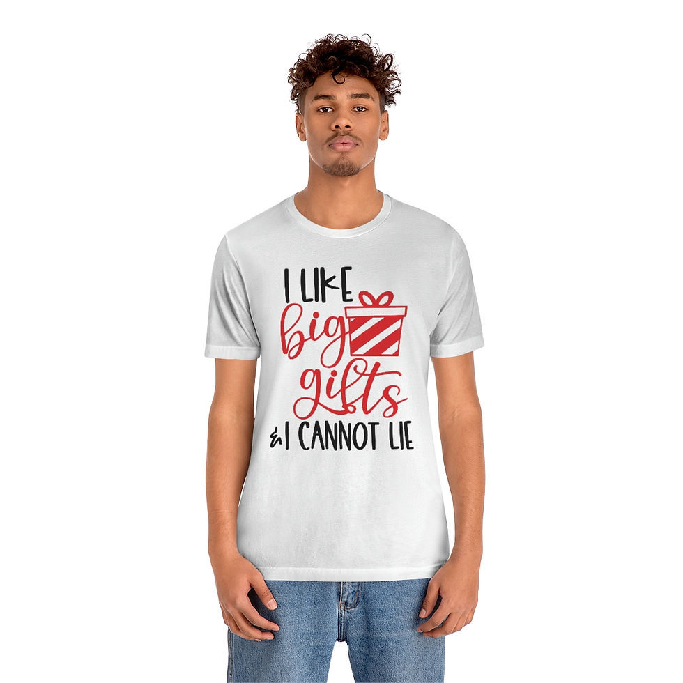 Miniatura: I Like Big Gifts I Cannot Lie - Christmas Tshirt, Festive Tee, Funny Christm...