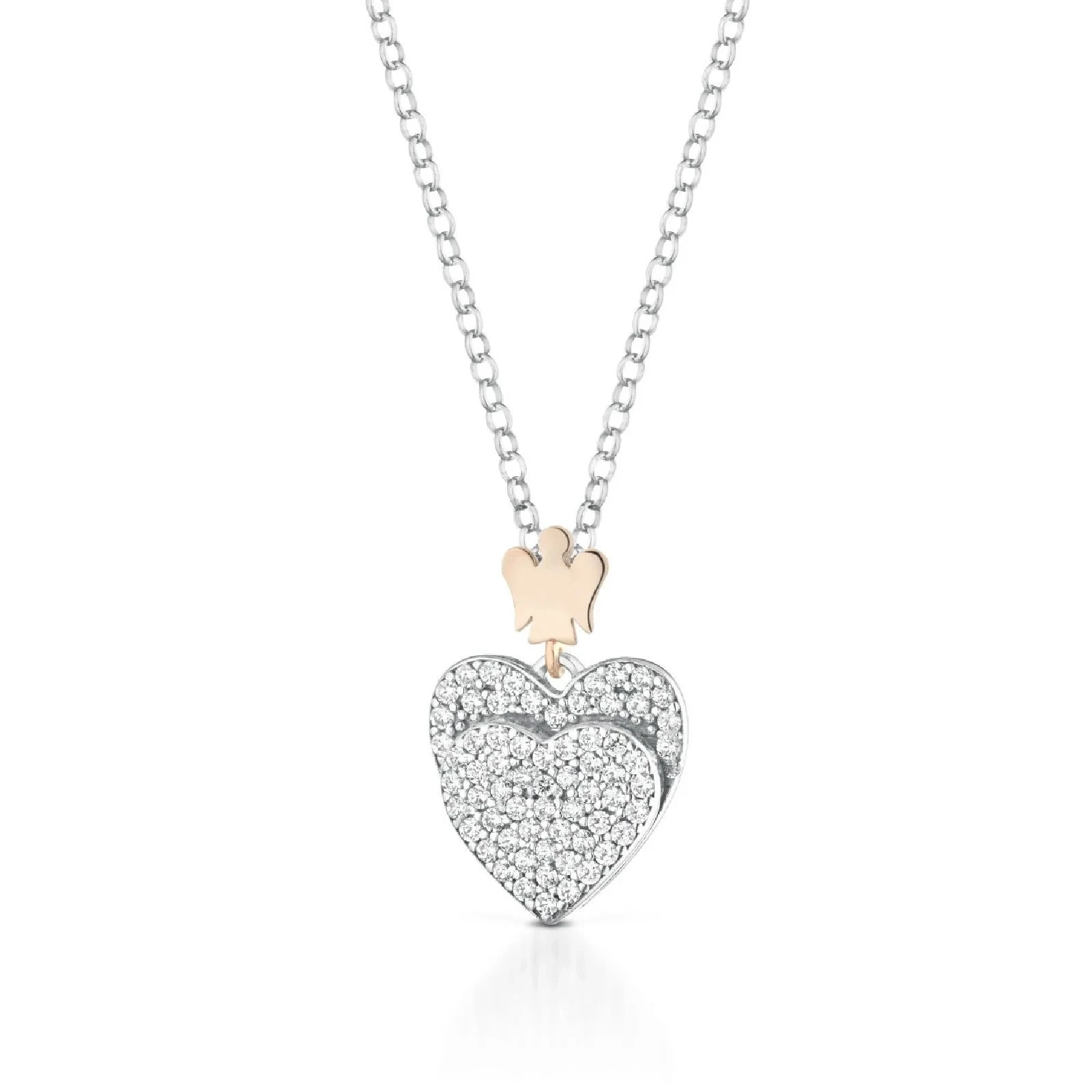 Roberto Giannotti | Collana Donna | Doppio Cuore | Argento 925 | Microlighting