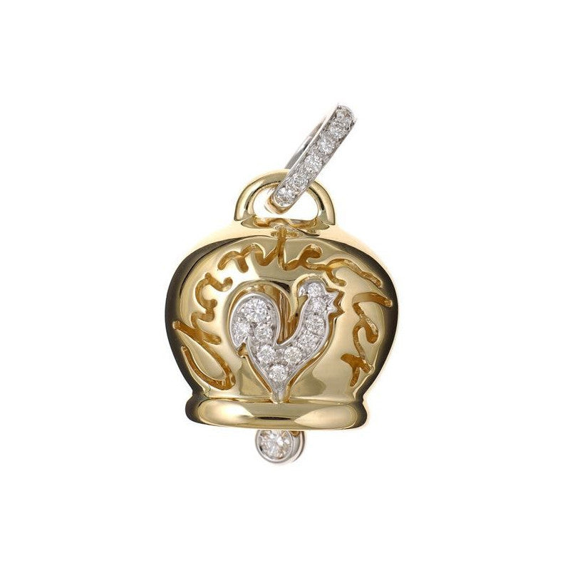 Chantecler Ciondolo Donna Campanelle Gallo | Oro giallo 18Kt | Pavé Diamanti