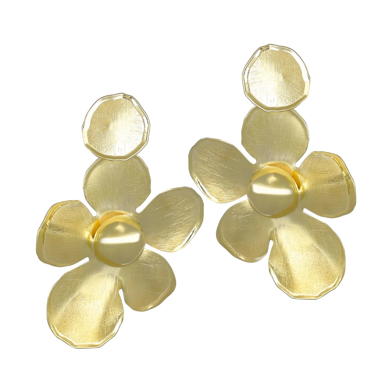 NIVY Orecchini Evelina Pendenti a Fiore in Argento 925 Dorato