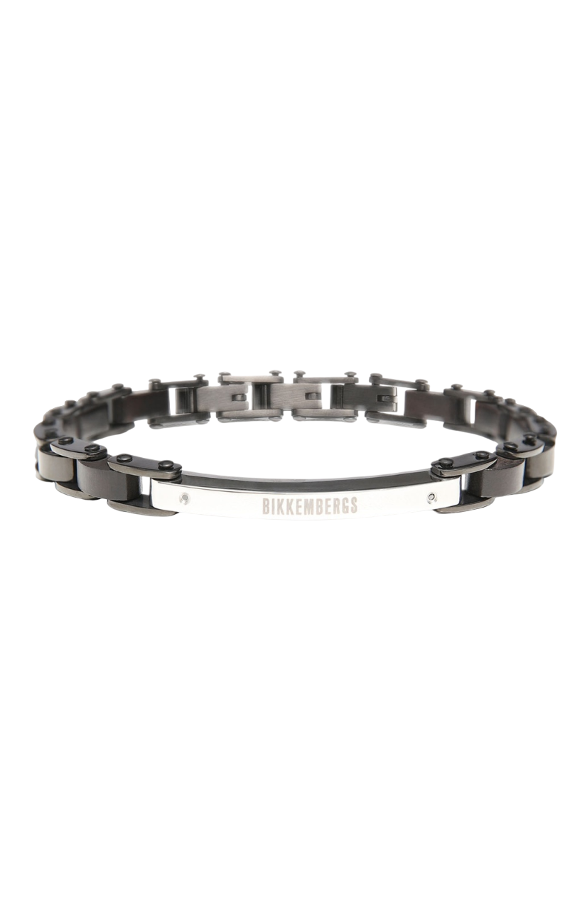 Bikkembergs | Bracciale Uomo | Diamanti Neri | Acciaio IP Nero | Ebano Naturale