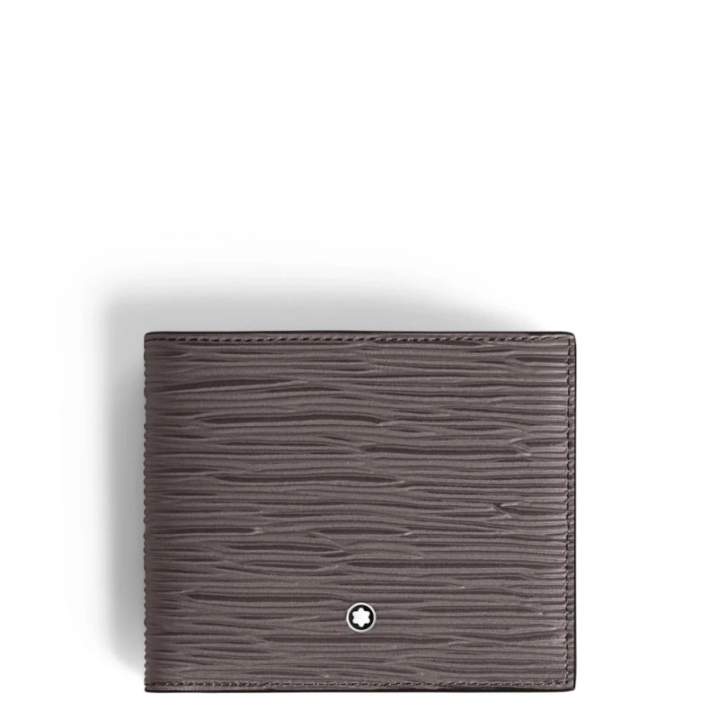 Portafoglio Montblanc 4810 in Pelle Grigio Caldo 8 Scomparti