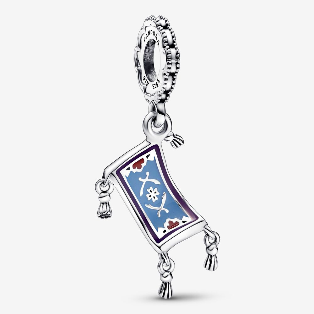 Pandora | Charm | Tappeto Volante Disney Aladdin | Argento Sterling 925 | Smalto