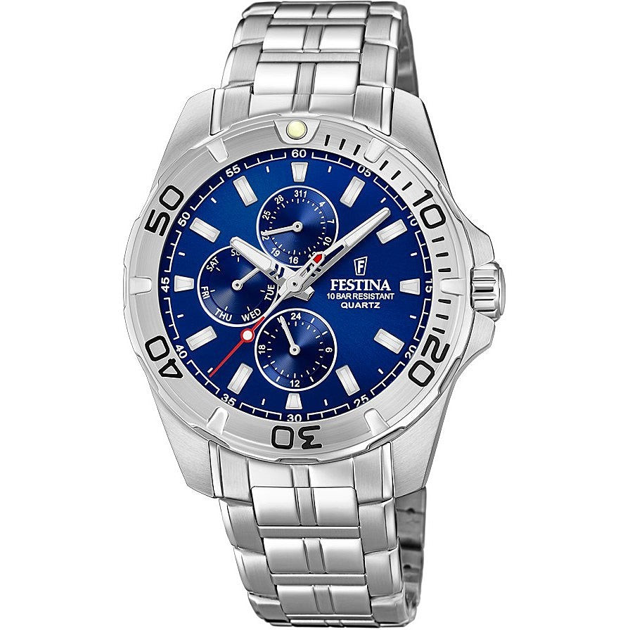 Festina | Orologio Uomo | Multifunzione Quadrante Blu | Acciaio | Cassa 43mm