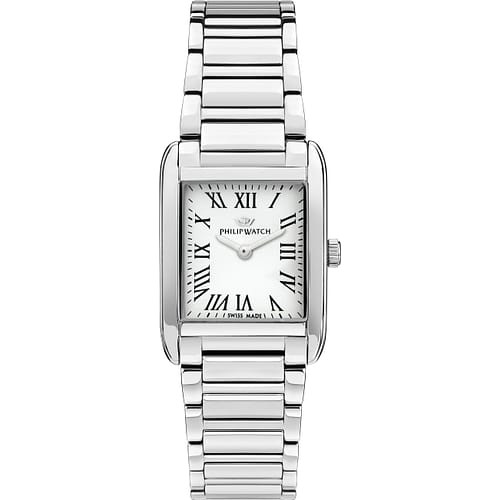 Philip Watch Orologio Donna Museum con Quadrante Bianco e Bracciale in Acciaio