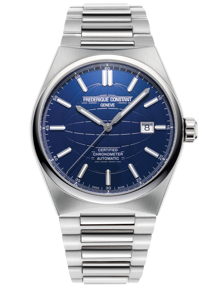 Frederique Constant Orologio Uomo Automatico COSC | Acciaio Inox | Quadrante Blu