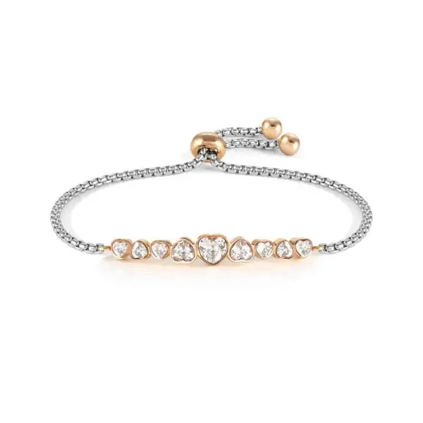 Bracciale Nomination Milleluci con cuori bianchi