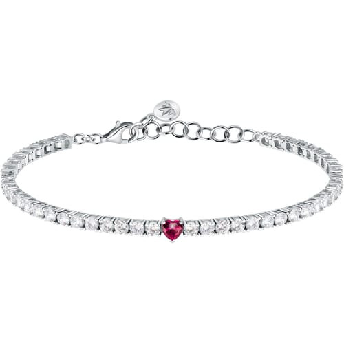 Bracciale Morellato Tesori in argento 925 tennis con zirconi bianchi e cuore