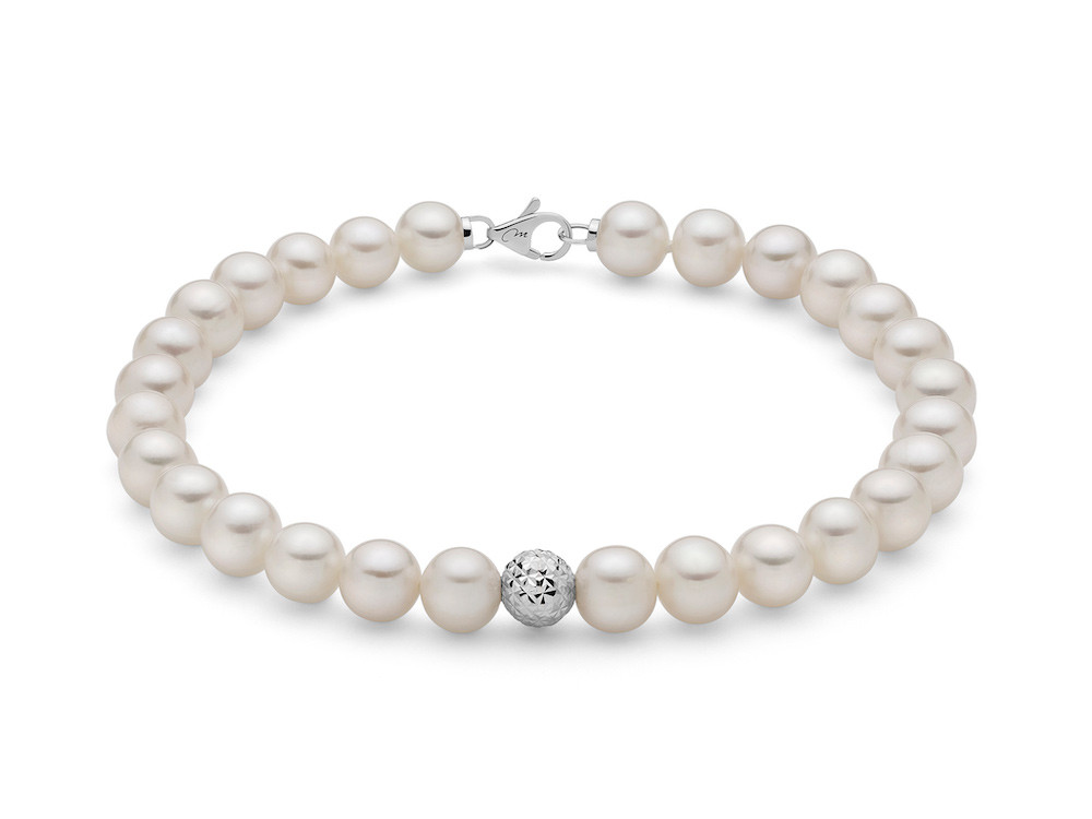 Bracciale Miluna Boule e Fantasia in Oro 18K con Perle