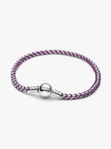Pandora Bracciale da Uomo con Intreccio Viola