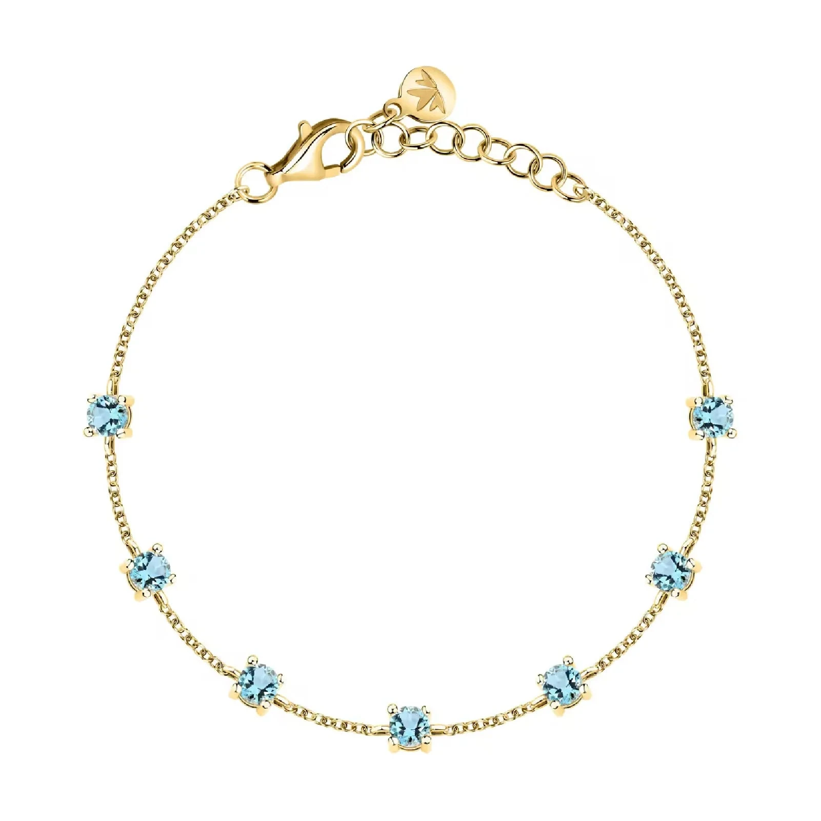 Bracciale Morellato dorato con zirconi azzurri