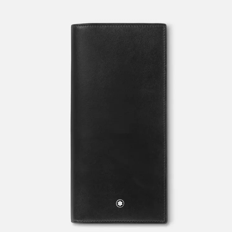 Montblanc Portafoglio Uomo 14 Scomparti | Pelle Liscia | Tasca con Cerniera