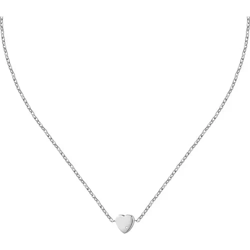 Collana La Petite Story in Acciaio con Cuore e Zircone