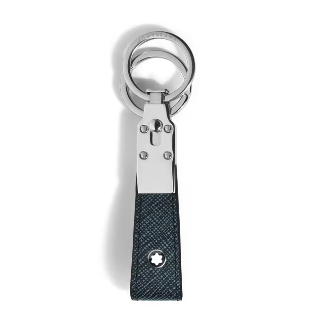 Montblanc | Portachiavi Uomo | Blu Sartorial | Pelle | Emblema Montblanc