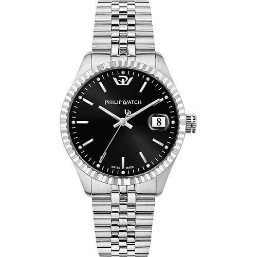 Philip Watch Orologio Uomo Caribe Multifunzione con Quadrante Nero e Bracciale