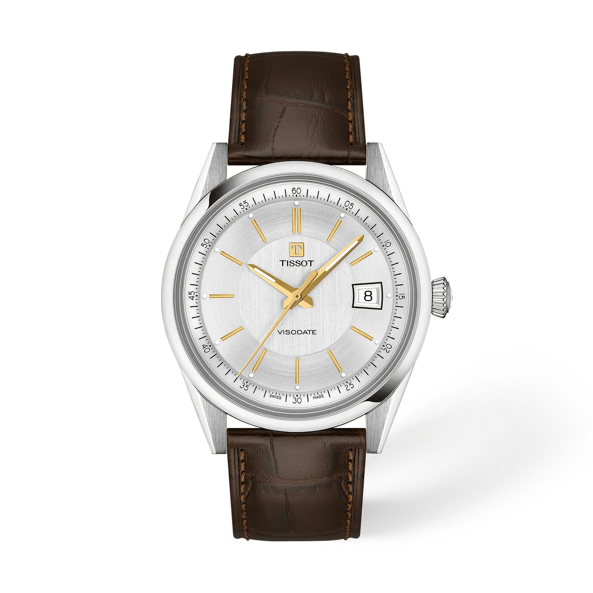 Tissot Visodate Powermatic 80 39 mm con Quadrante Argento